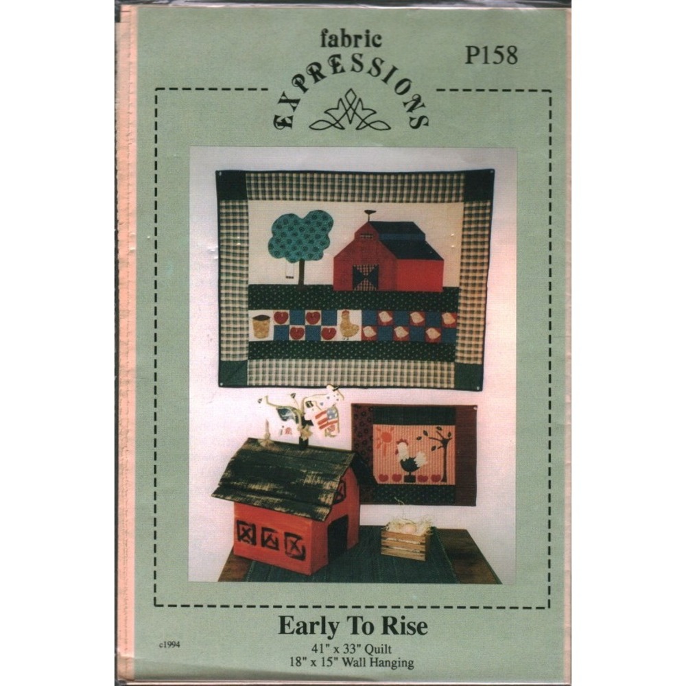 Fabric Expressions Early To Rise P158 Quilt Wall Hanging Pattern Vintage 1994